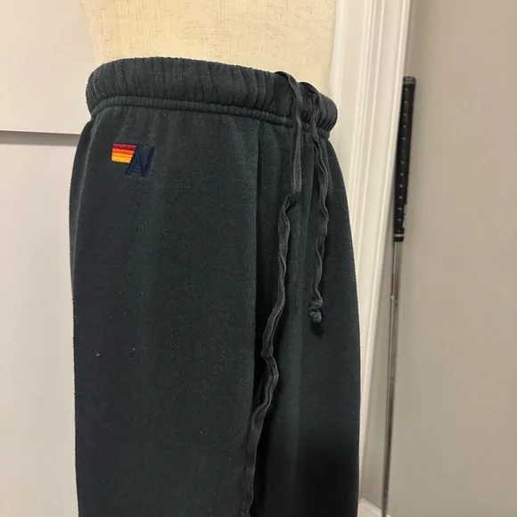 Aviator Nation Charcoal Joggers with Rainbow Stripes - Picture 4 of 6